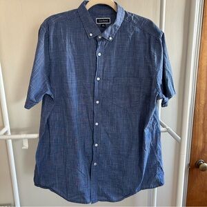 Club Room blue and white button down shirt